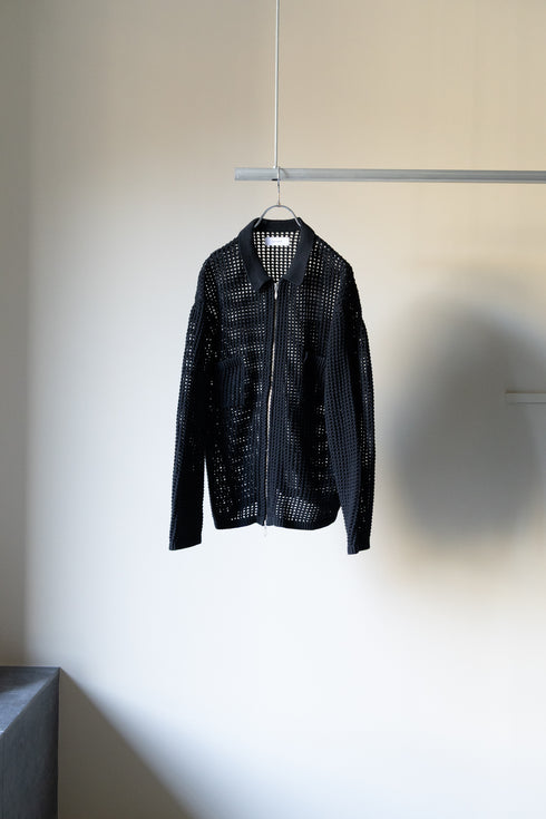 【THE JEAN PIERRE】"ジップメッシュニットシャツ"
